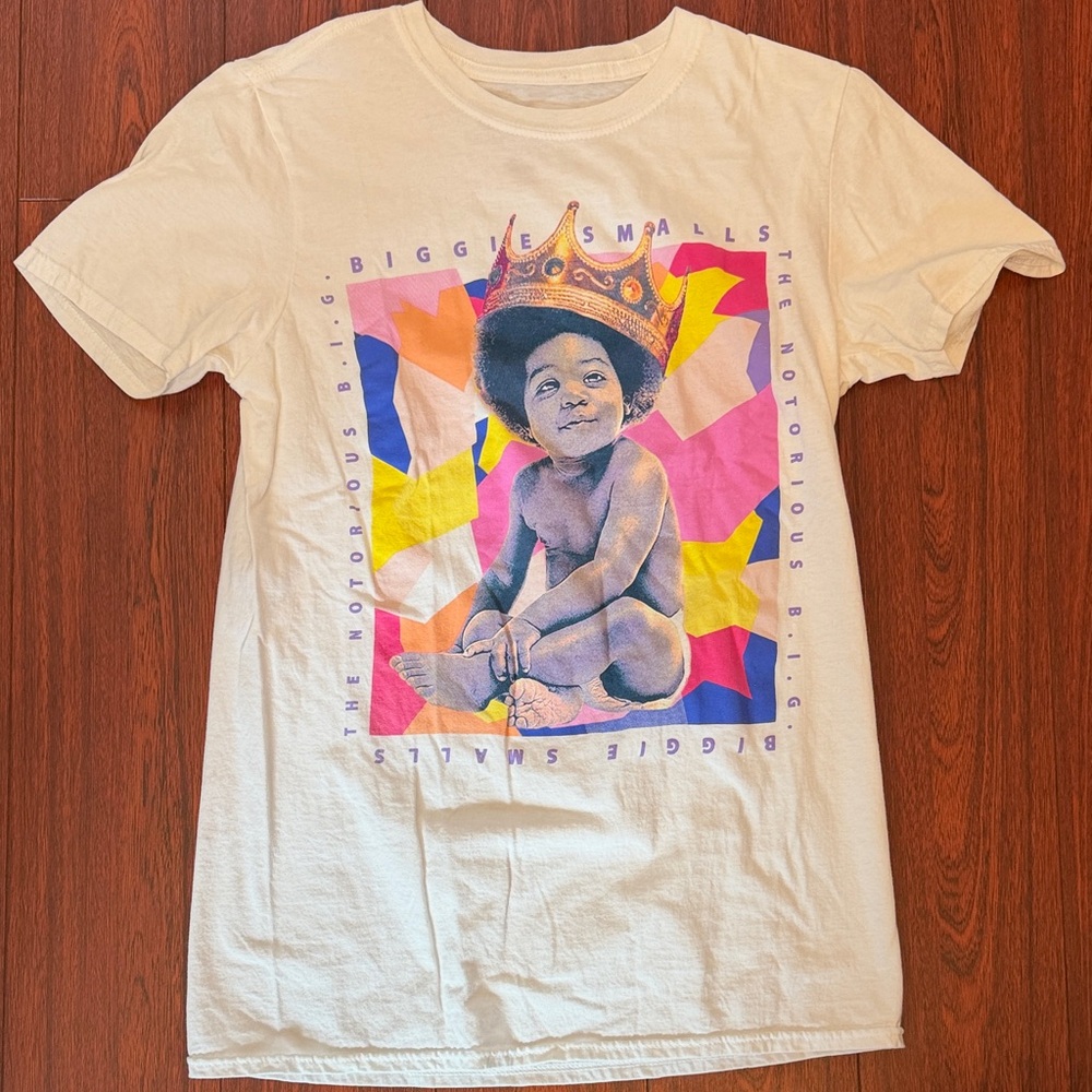 Biggie Smalls Women’s Graphic Tee - White - Picture 1 of 5